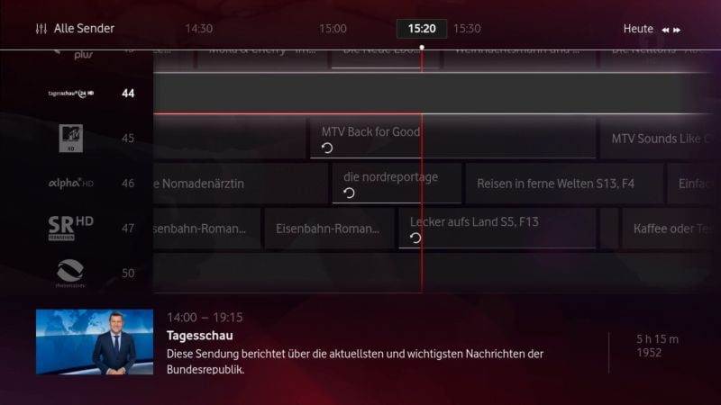 Vodafone GigaTV Cable EPG